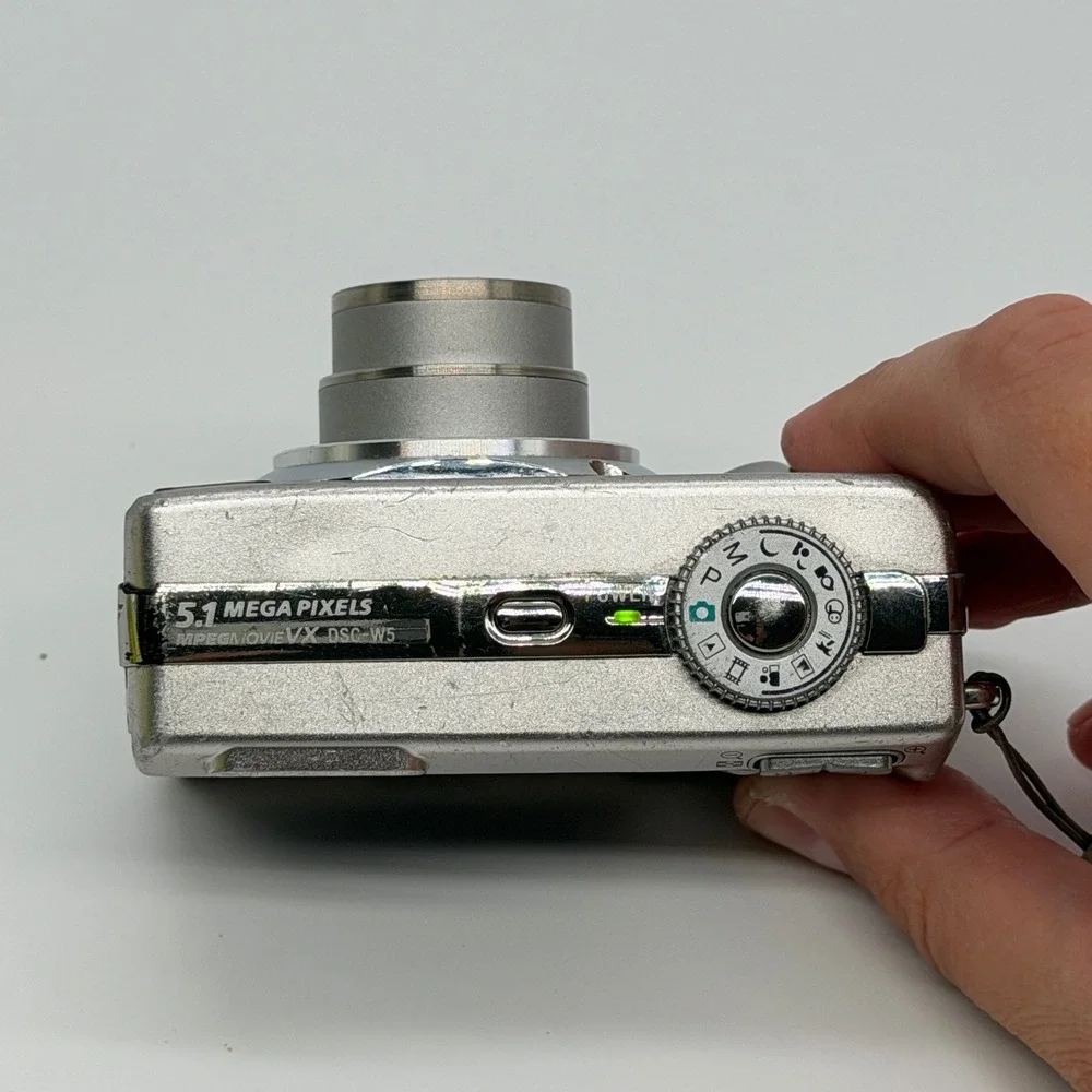 Sony Cyber-shot DSC-W5 Silver 5.1MP Digital Camera 3x Optical Zoom Carl Zeiss